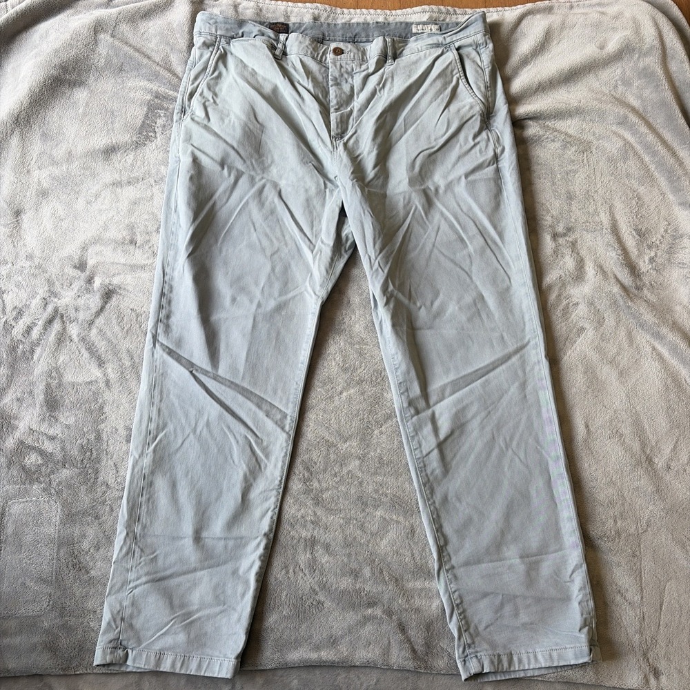 Faherty Coastline Premium Chino Pants Men's Size 42x29 Blue Gray Tailored Fit